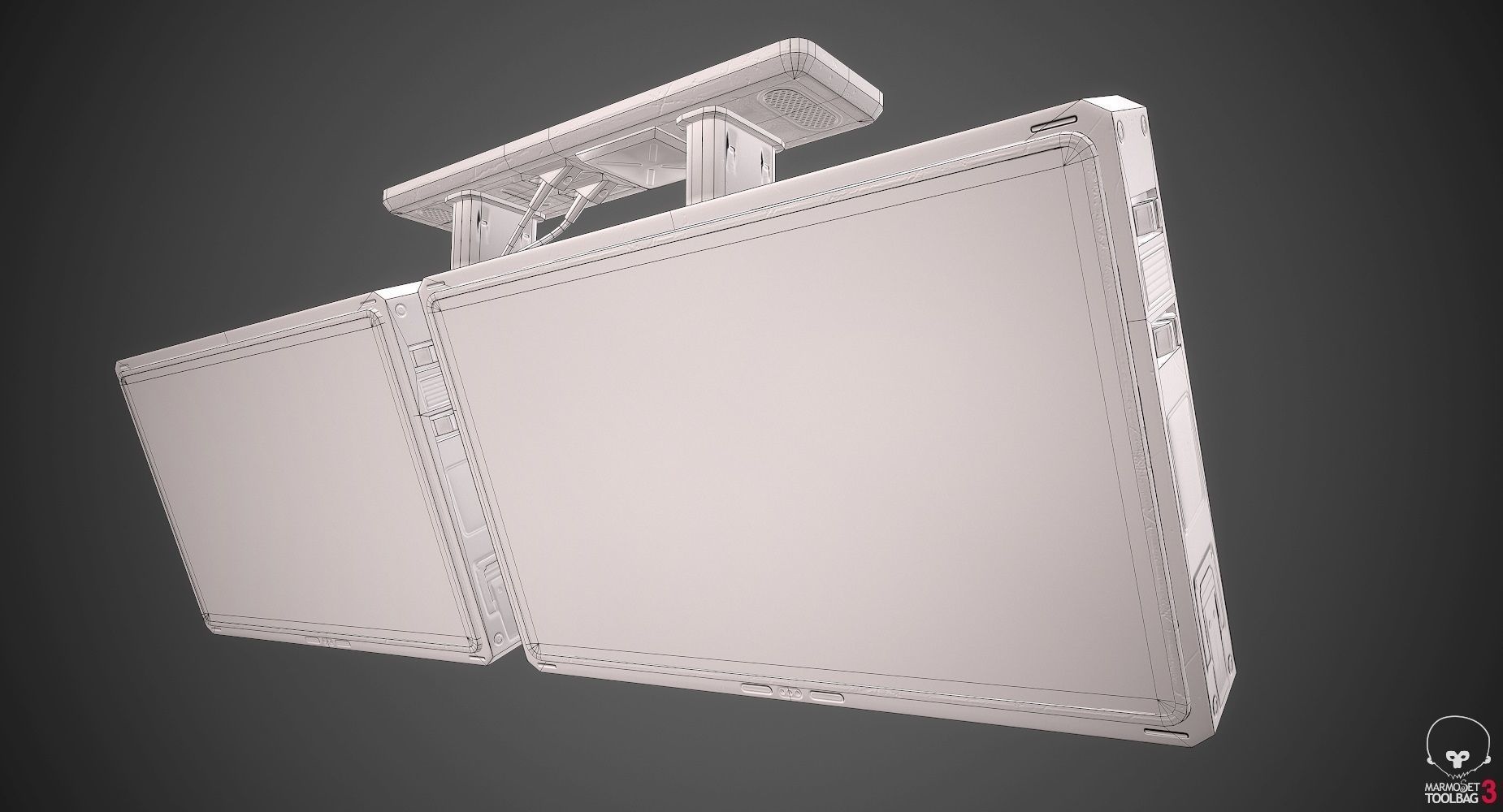 Sci Fi Monitors low poly  Low-poly 3D model_6