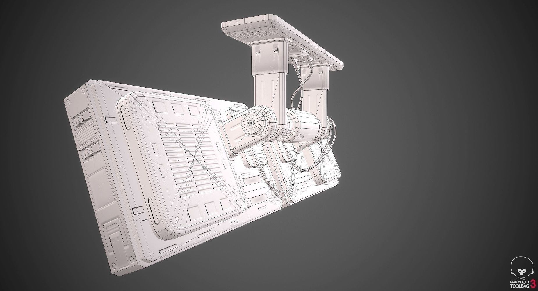 Sci Fi Monitors low poly  Low-poly 3D model_7