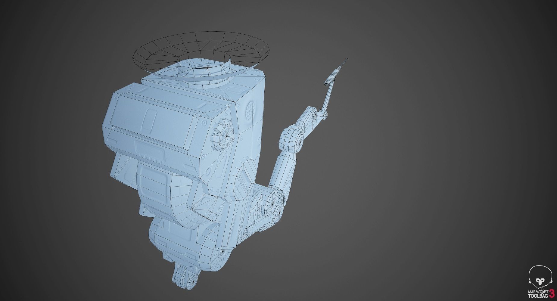 Robotic Arm 01 low poly  Low-poly 3D model_9