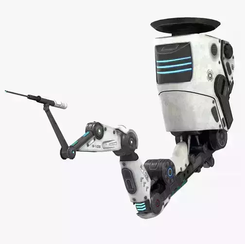 Robotic Arm 01 low poly 