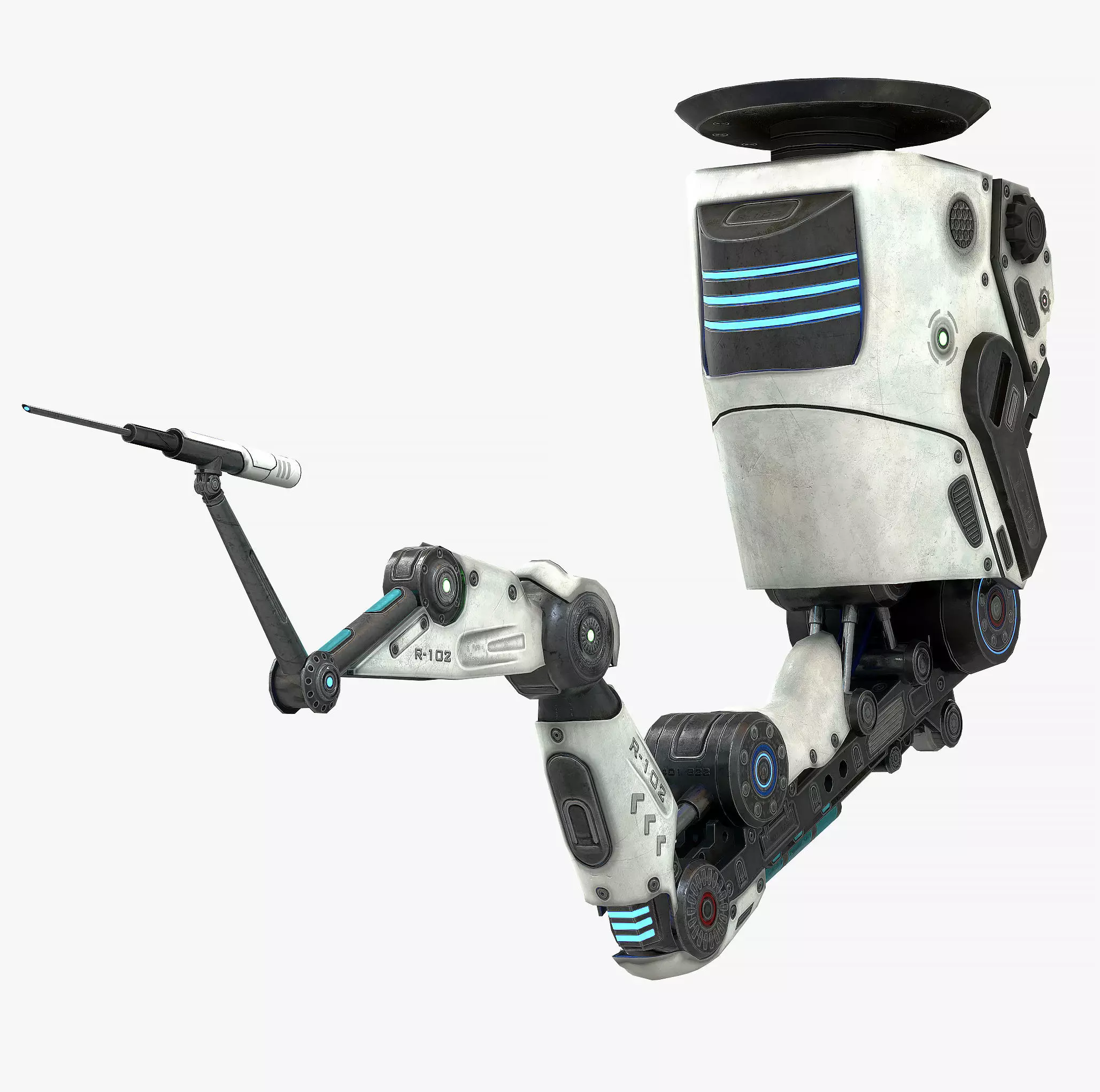 Robotic Arm 01 low poly  Low-poly 3D model_0