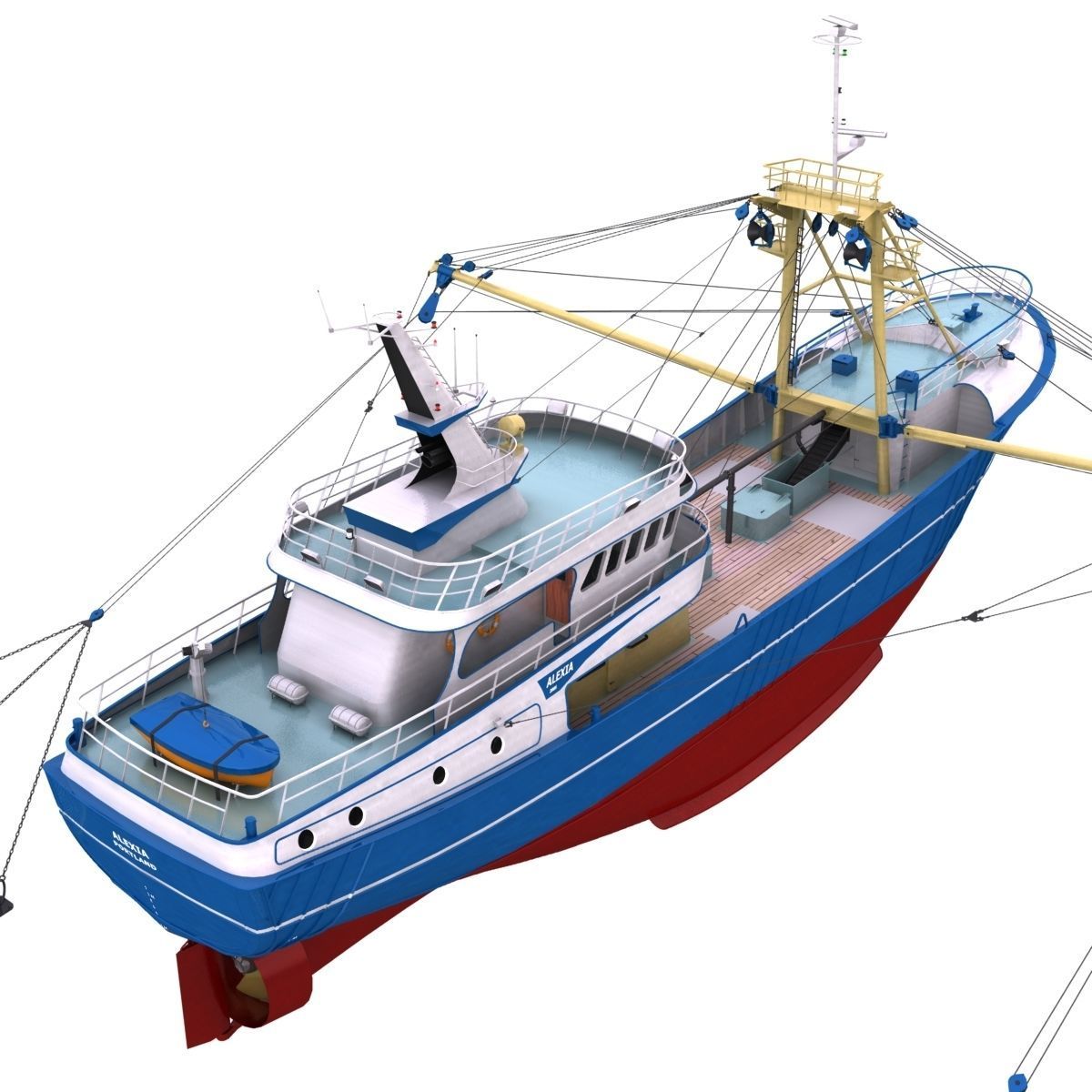 Fishing Boat - 01 -  3D model_5