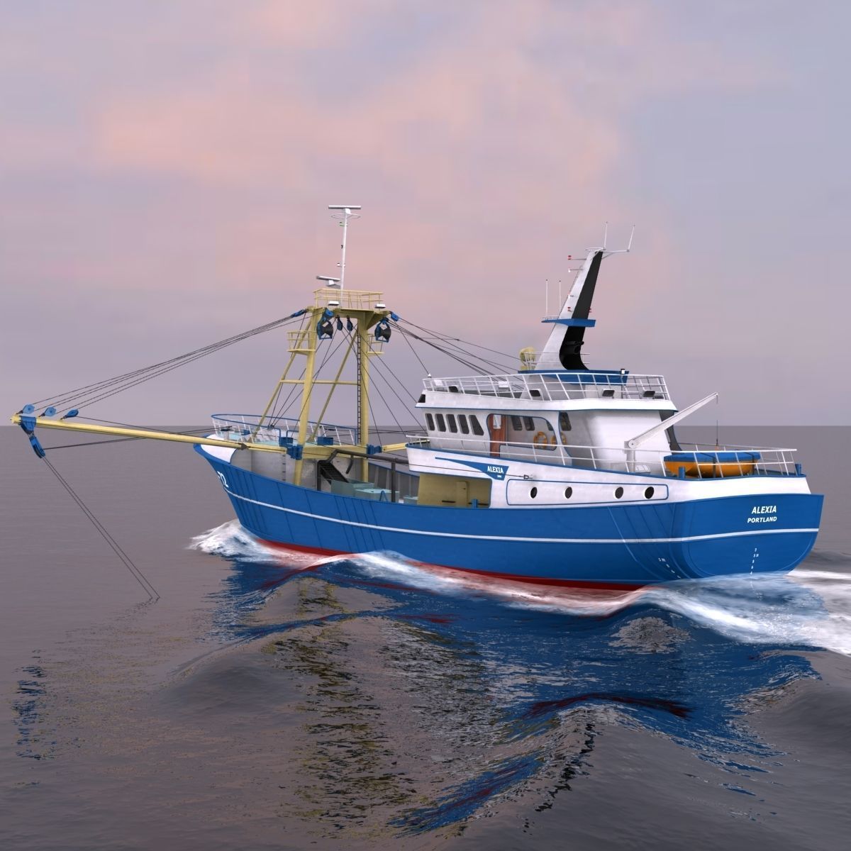 Fishing Boat - 01 -  3D model_6