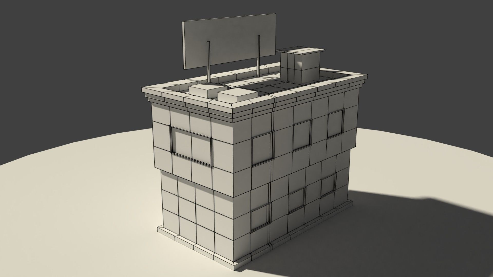 Low Poly Music Store Low-poly 3D model_6