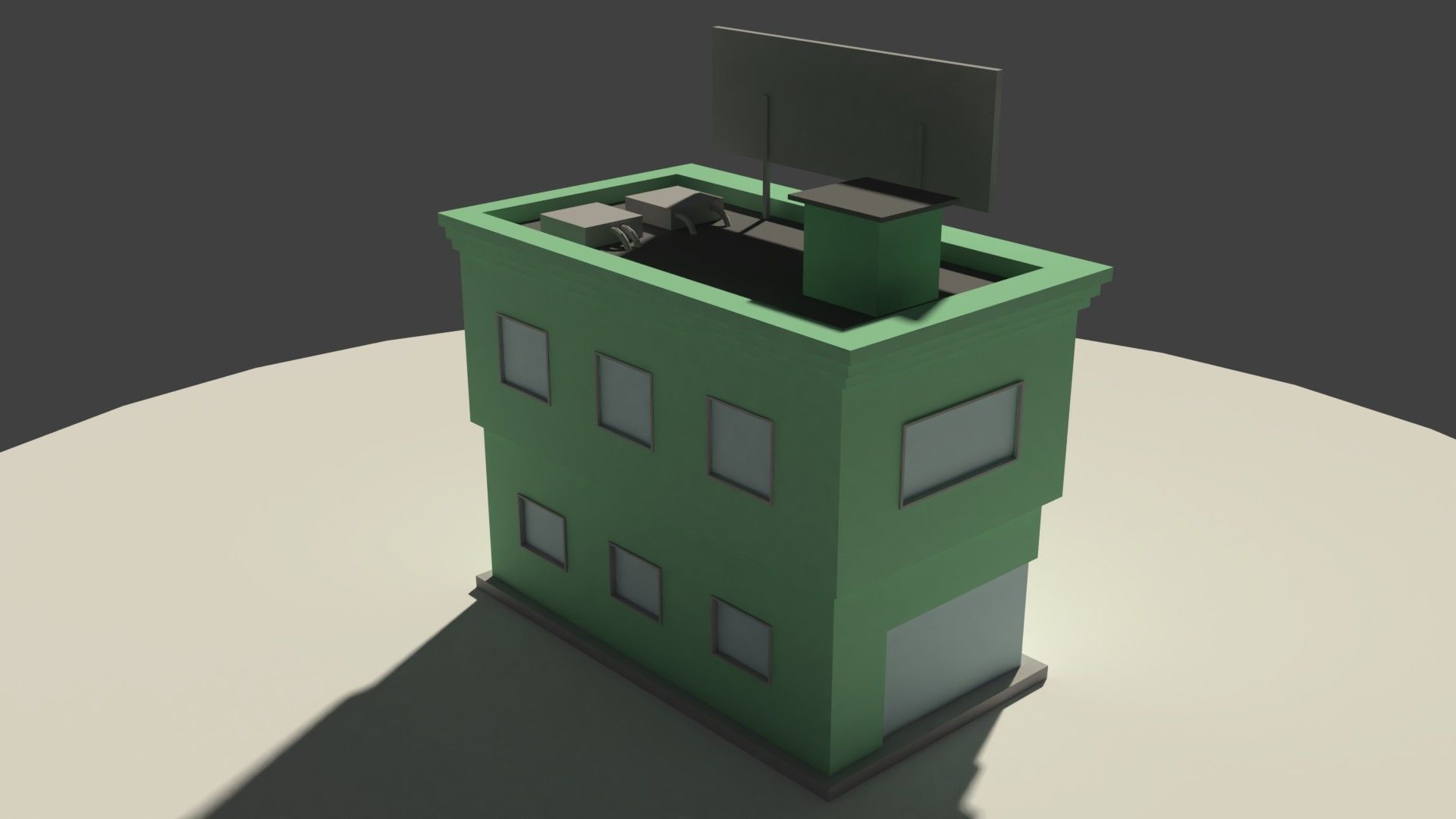 Low Poly Music Store Low-poly 3D model_2