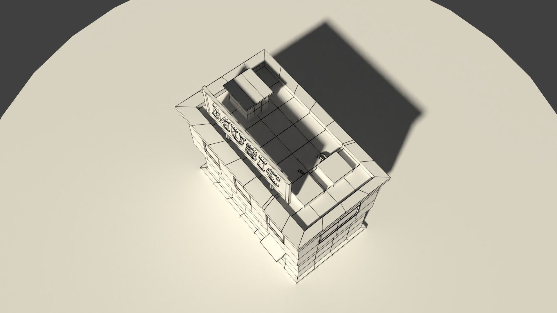 Low Poly Music Store Low-poly 3D model_9