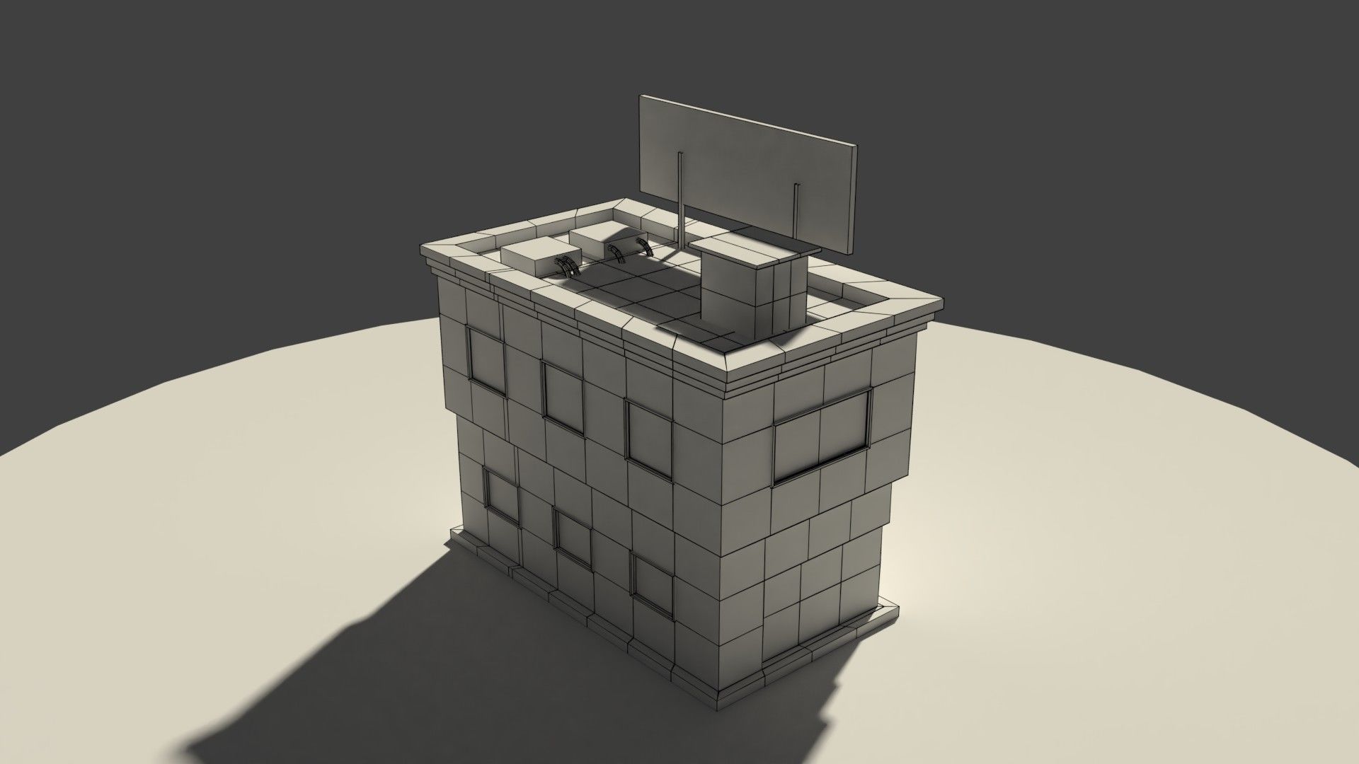 Low Poly Music Store Low-poly 3D model_7