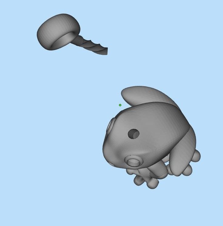 pendant frog hanging on string 3D print model_26
