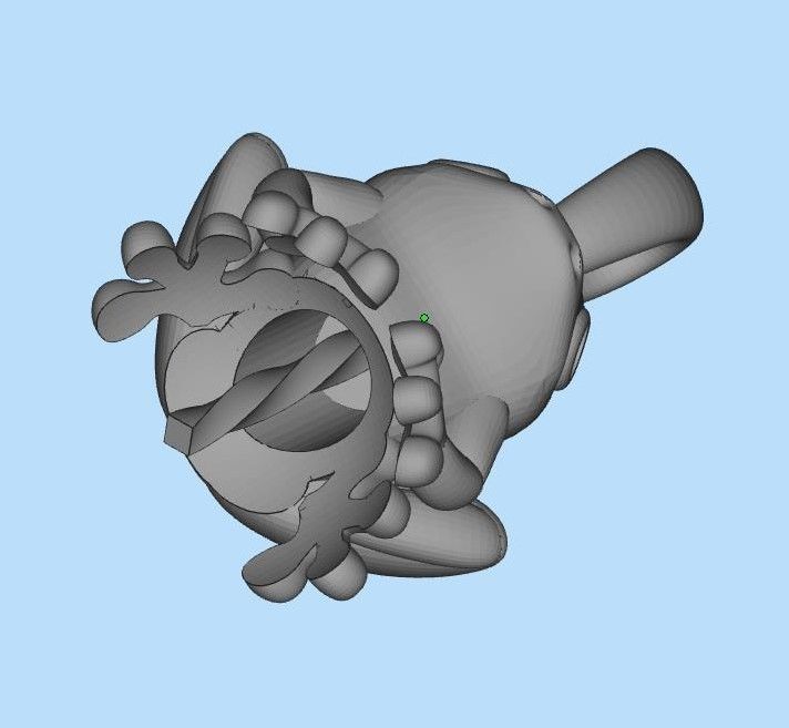 pendant frog hanging on string 3D print model_43