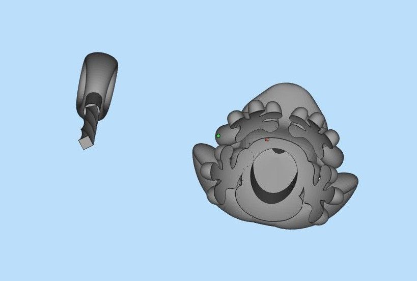 pendant frog hanging on string 3D print model_64