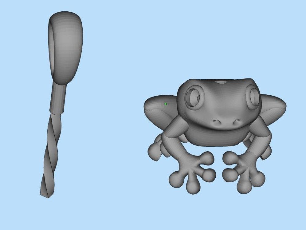 pendant frog hanging on string 3D print model_19