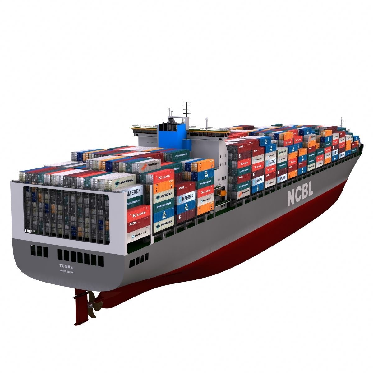 Container Ship - 01 - 3D model_5