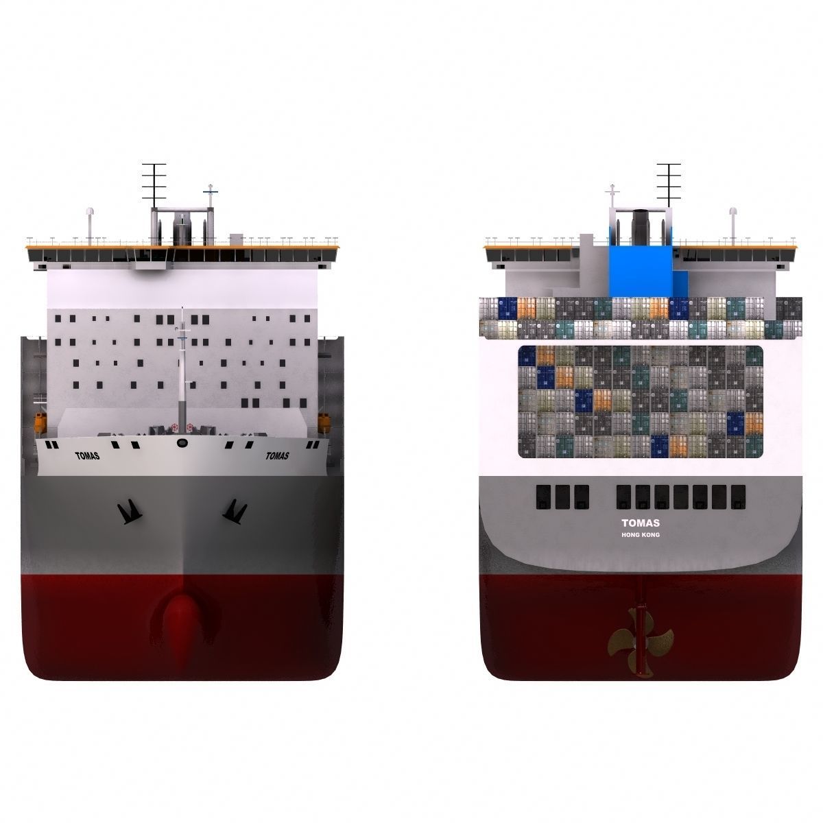 Container Ship - 01 - 3D model_2