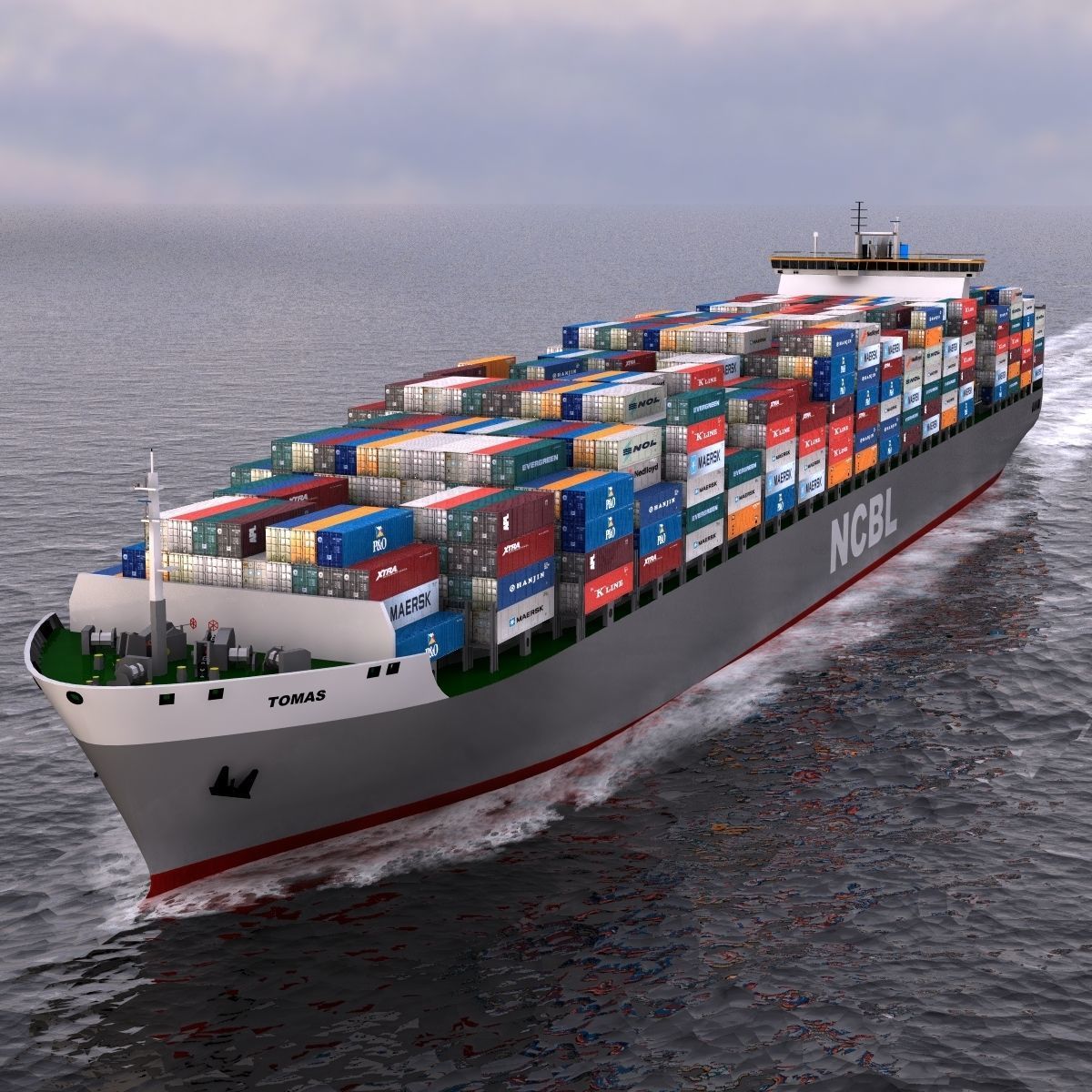 Container Ship - 01 - 3D model_6