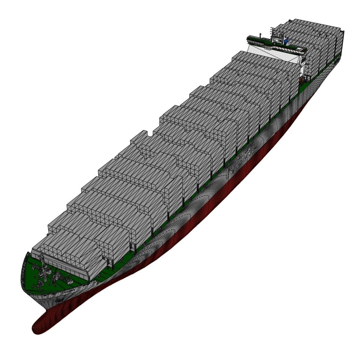 Container Ship - 01 - 3D model_9