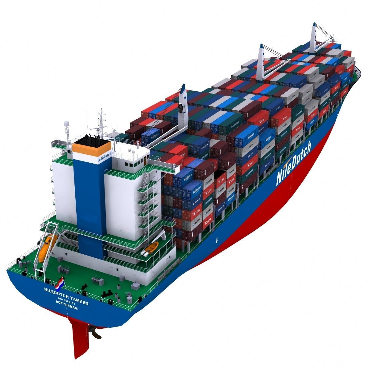 Container Ship - 02 - 3D model_7