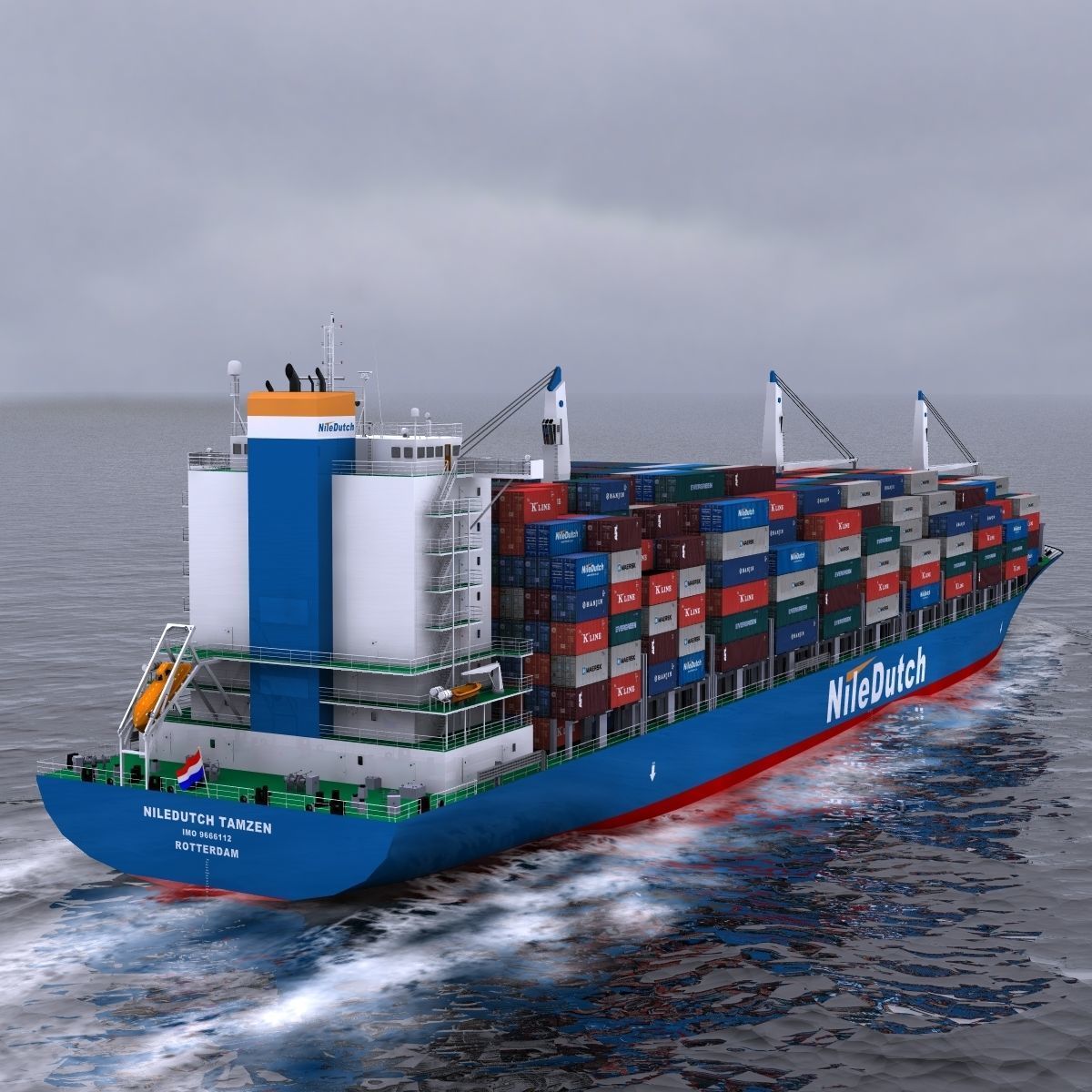 Container Ship - 02 - 3D model_6