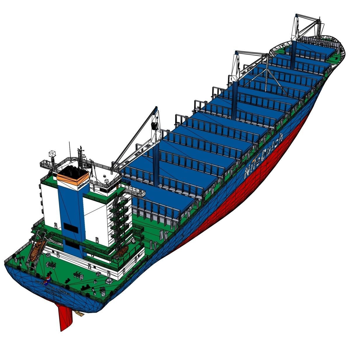 Container Ship - 02 - 3D model_10
