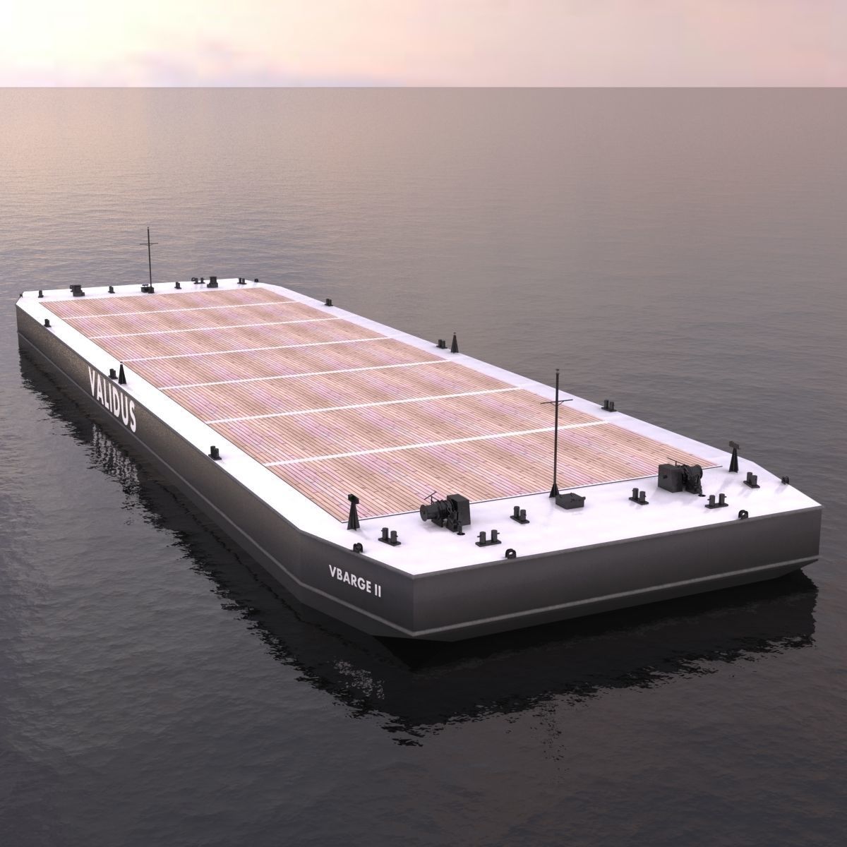 Flattop Barge - 01 -  3D model_7