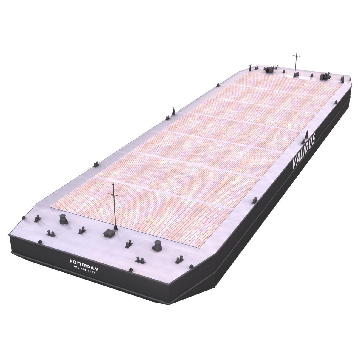 Flattop Barge - 01 -  3D model_1