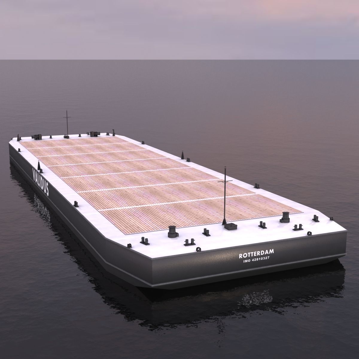 Flattop Barge - 01 -  3D model_5