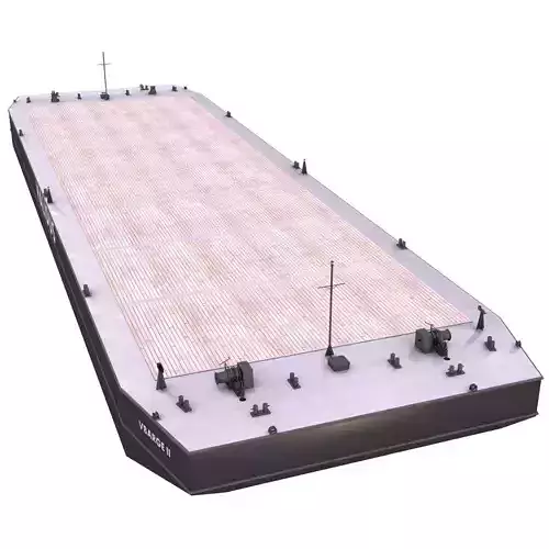 Flattop Barge - 01 -  3D model