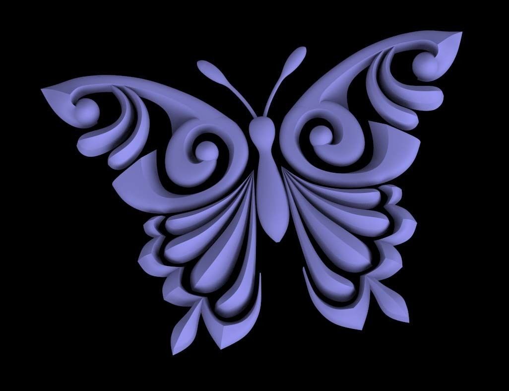 butterfly Low-poly 3D model_53