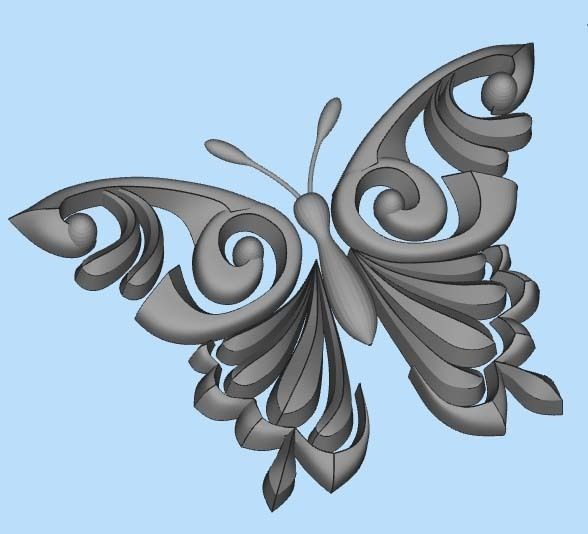 butterfly Low-poly 3D model_55