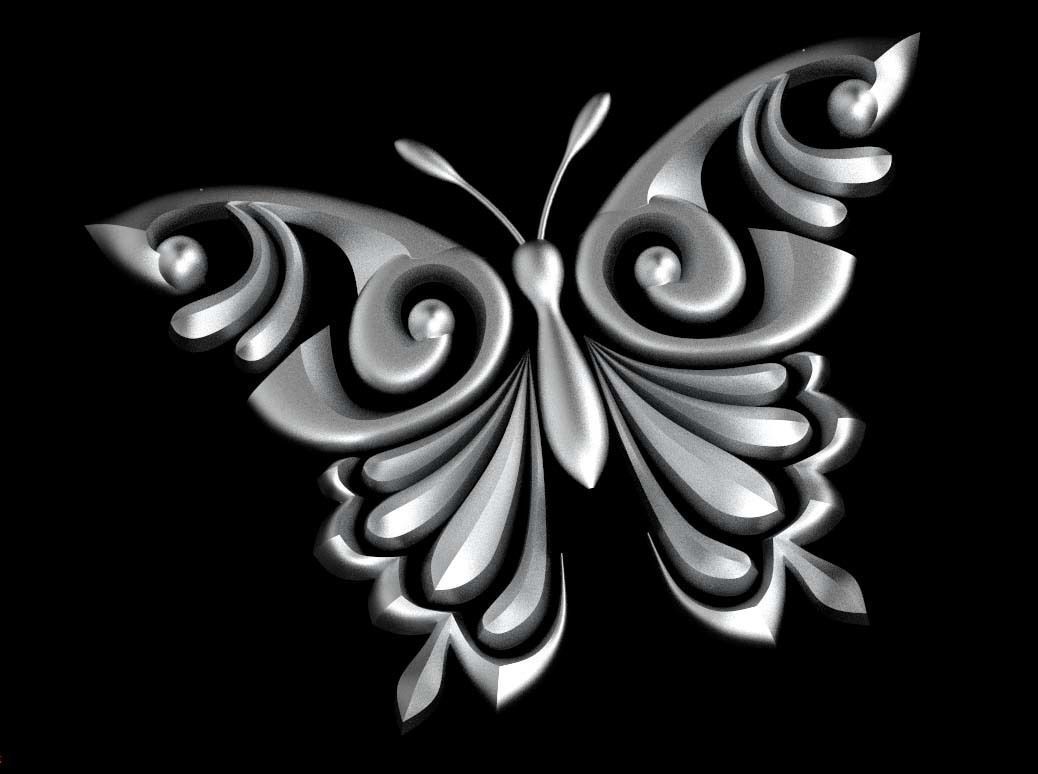 butterfly Low-poly 3D model_79