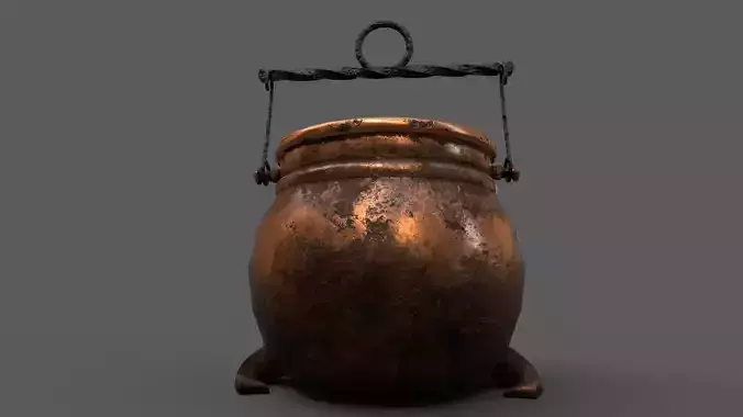 Medieval Copper Cooking Pot