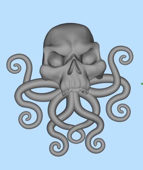 SKULL octopus Low-poly 3D model_41
