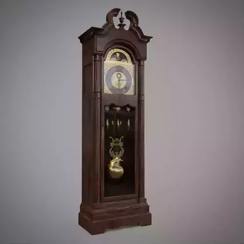 Game Ready Grandfather Clock Low-poly 3D model