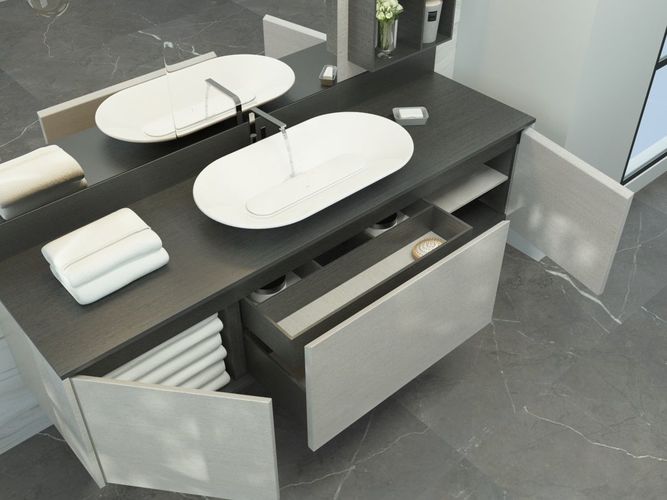 Bathroom collection modern sinks and vanities 3D model