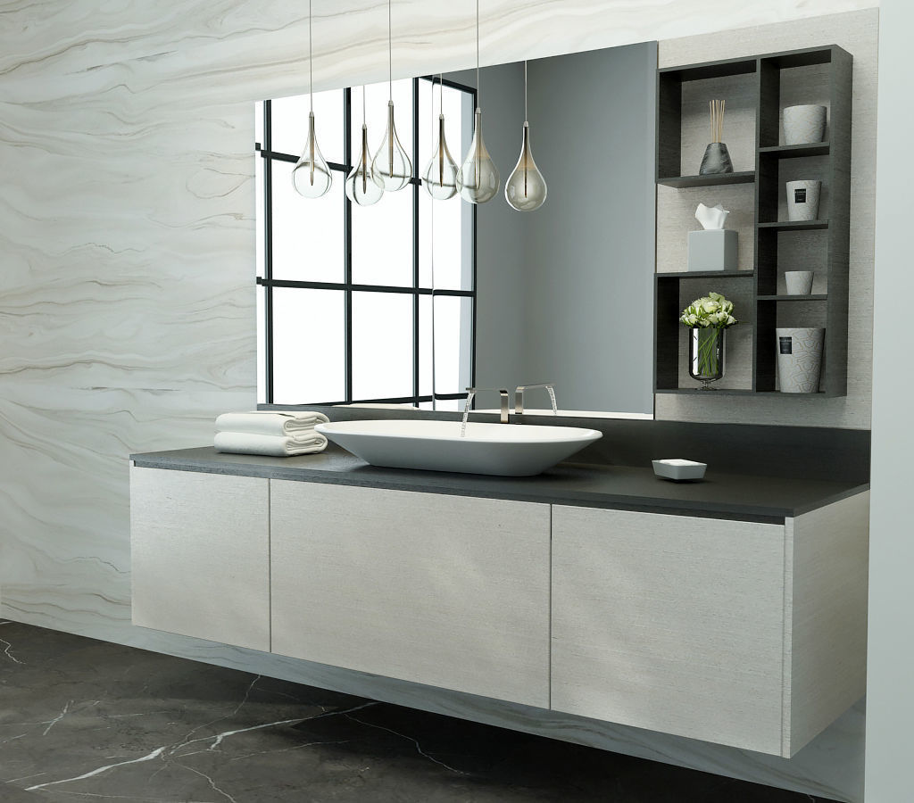 Bathroom collection modern sinks and vanities 3D model_4