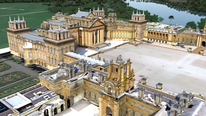 Blenheim Palace Low-poly 3D model