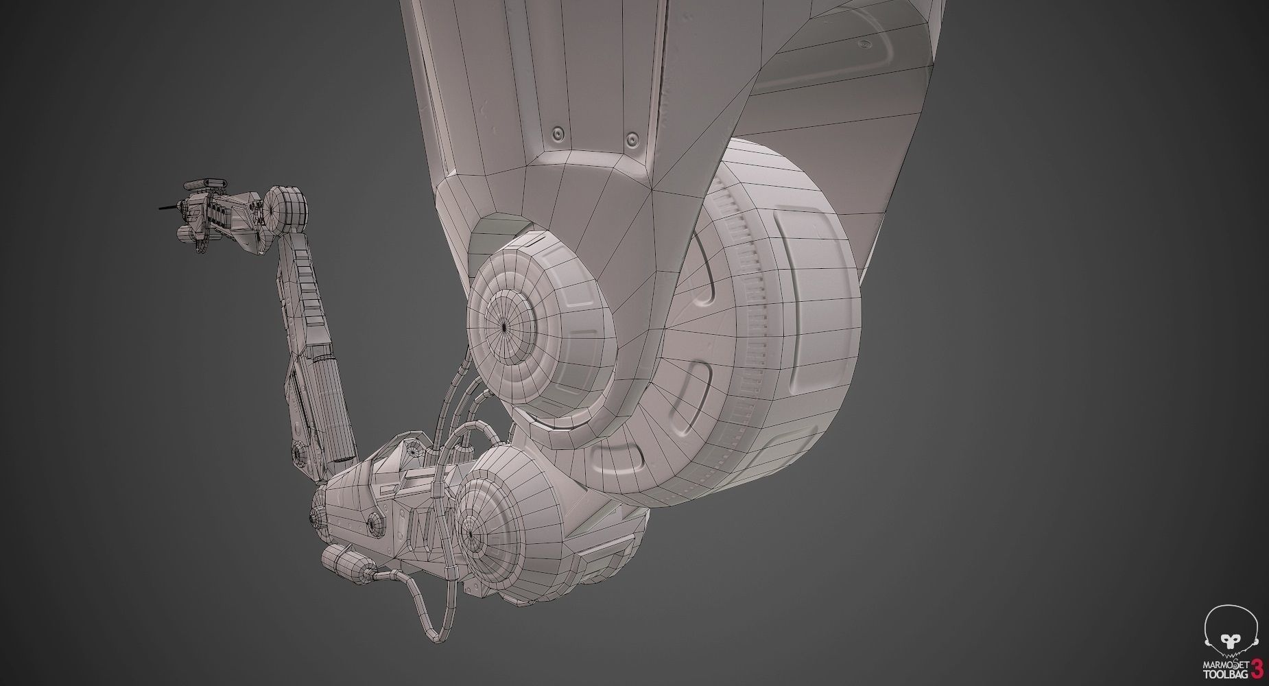 Robotic Arm 02 low poly Low-poly 3D model_10