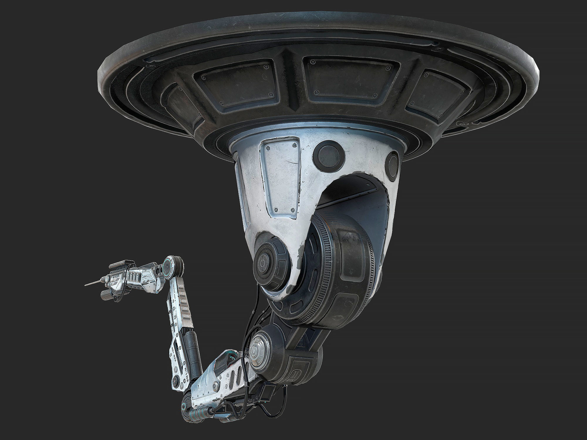 Robotic Arm 02 low poly Low-poly 3D model_5