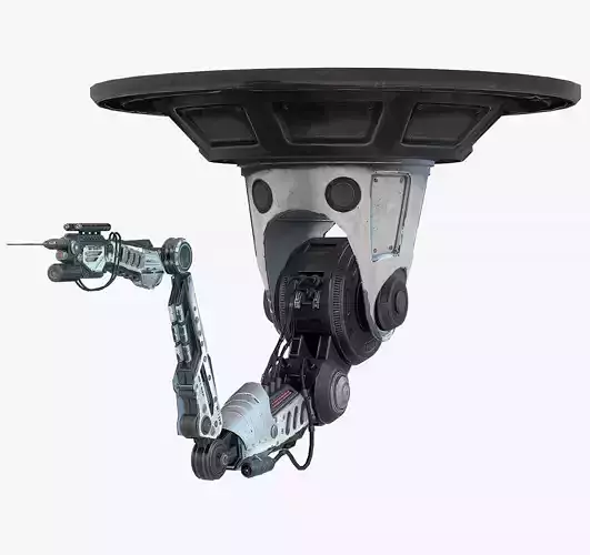 Robotic Arm 02 low poly Low-poly 3D model