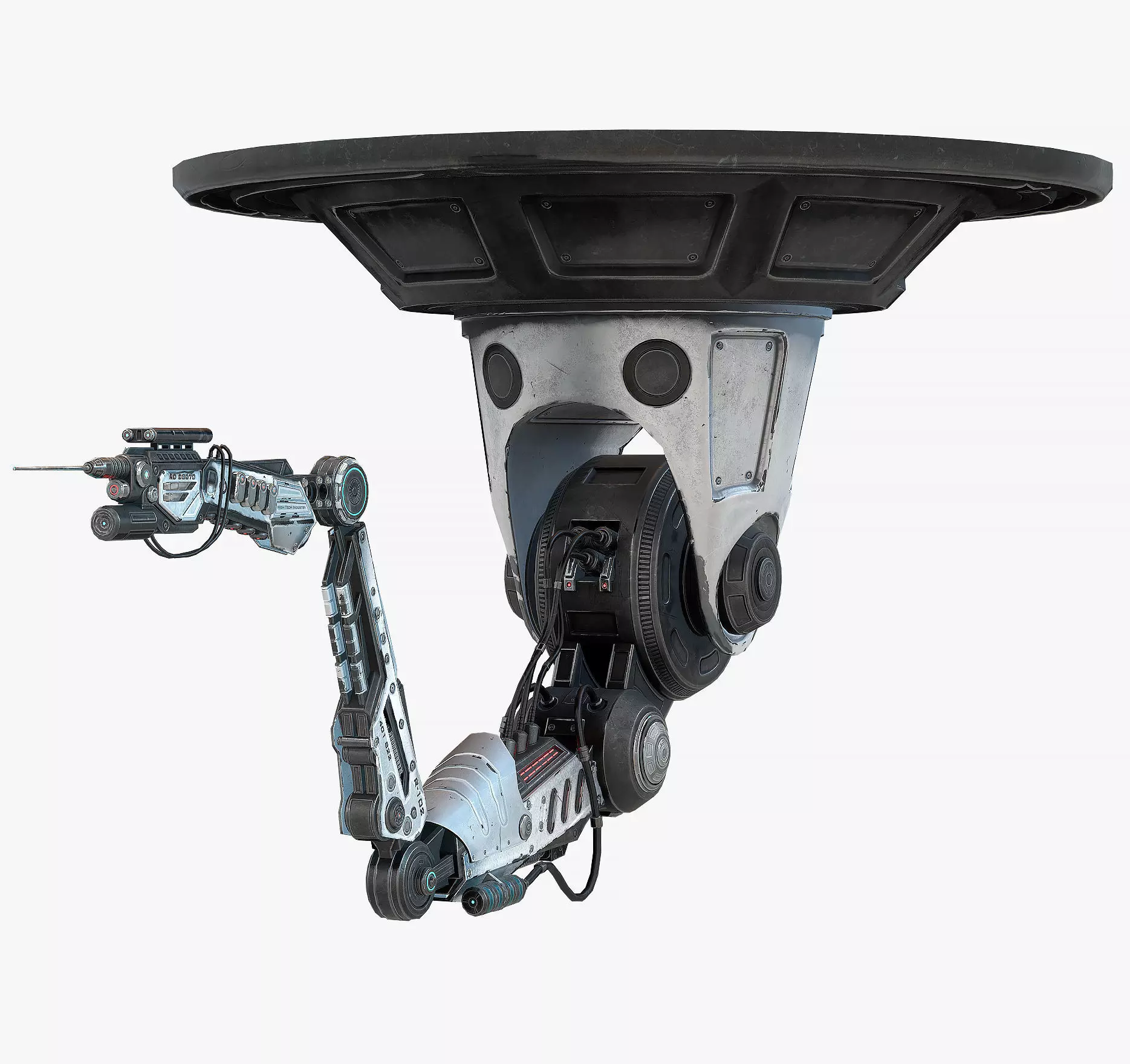 Robotic Arm 02 low poly Low-poly 3D model_0