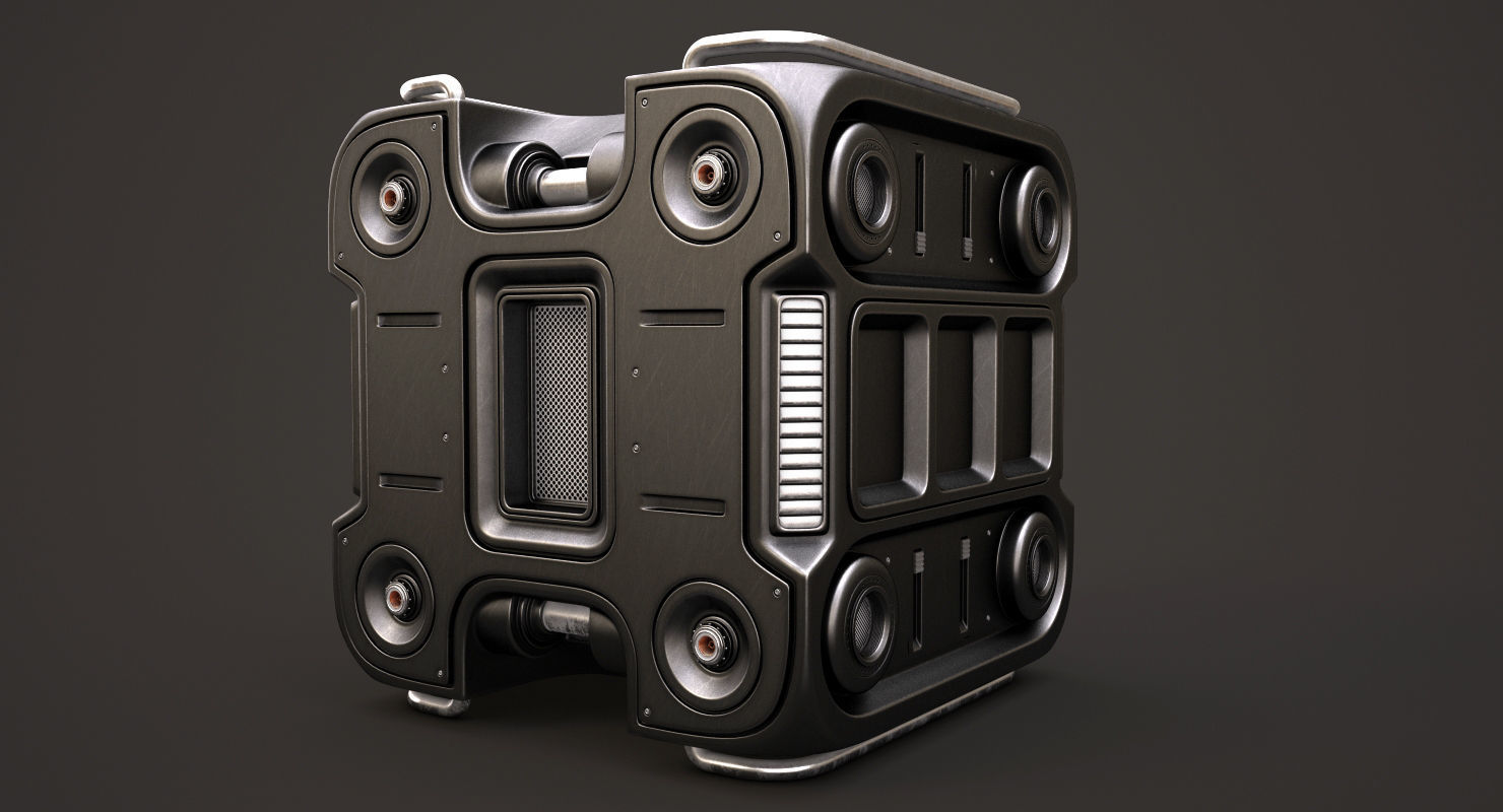 Sci Fi Box 3D model_2