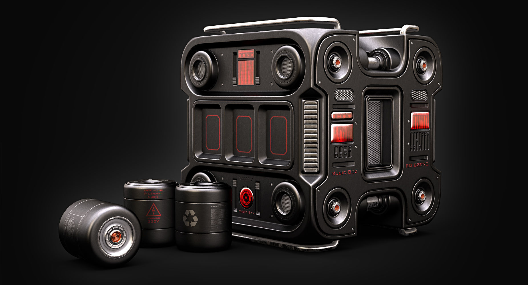 Sci Fi Music Box 3D model_3