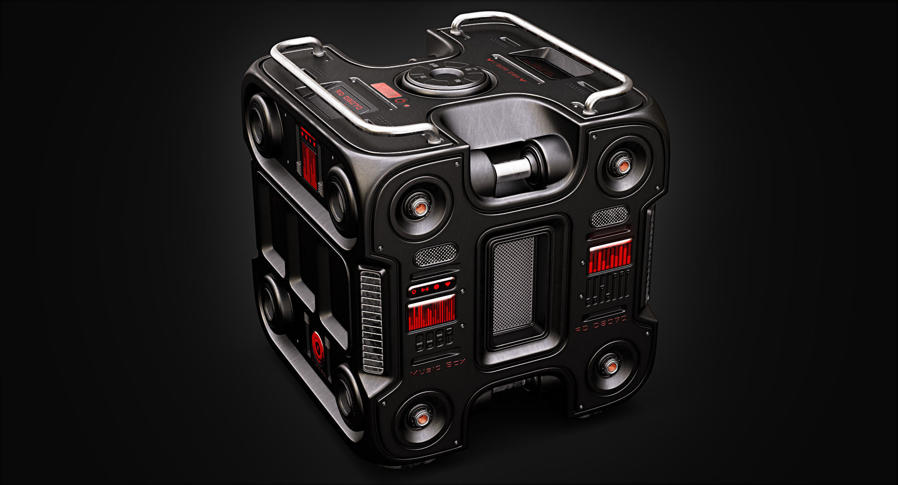 Sci Fi Music Box 3D model_1