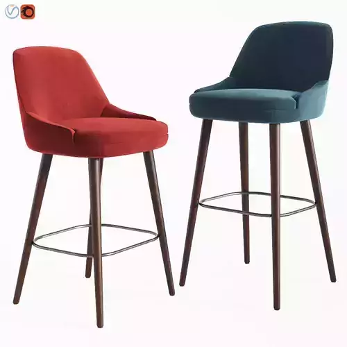 375 Walter Knoll Bar Stool and Counter Stool 3D model
