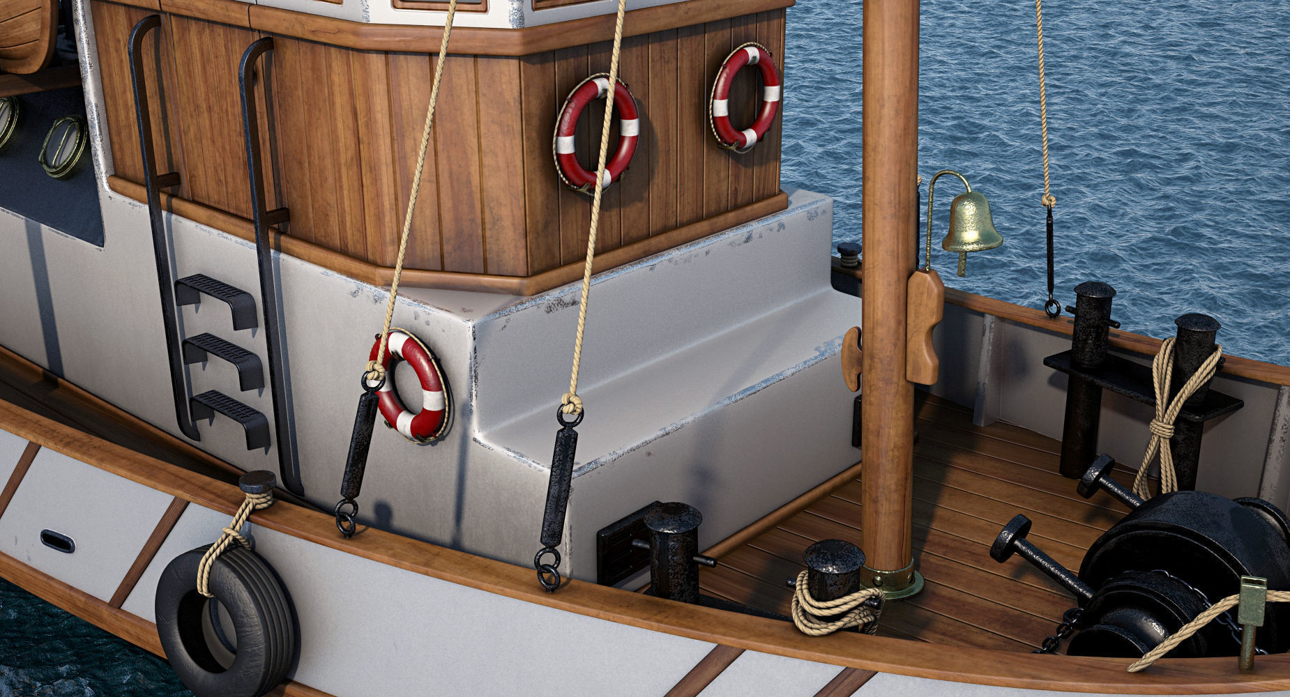 Ulises Tugboat 3D model_7