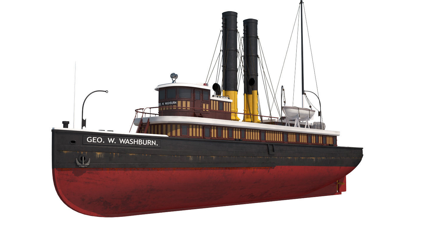 Tugboat Collection 3D model_24