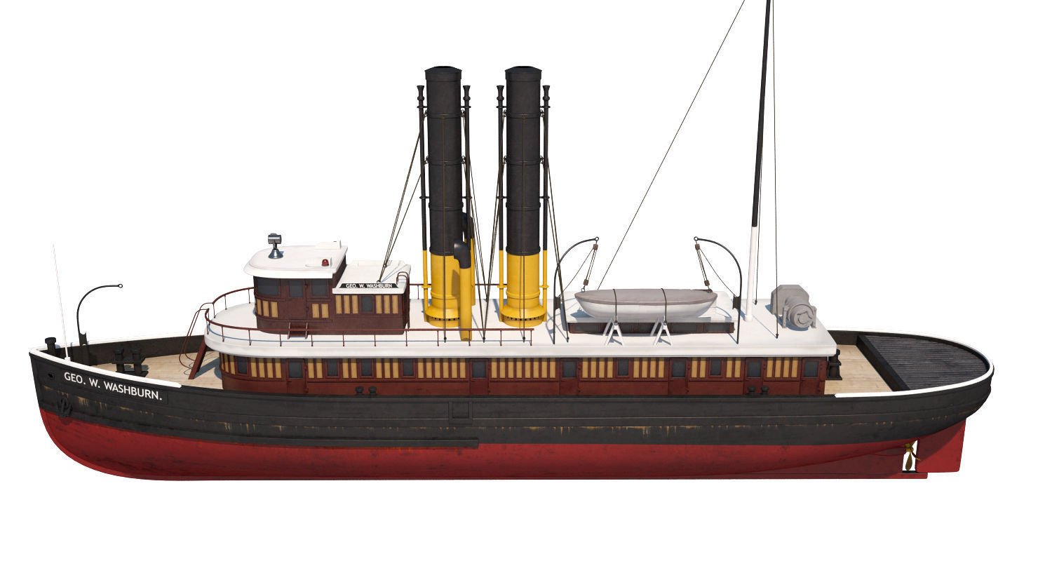 Tugboat Collection 3D model_25