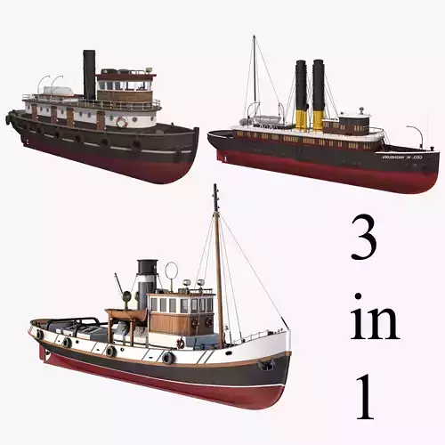 Tugboat Collection 3D model