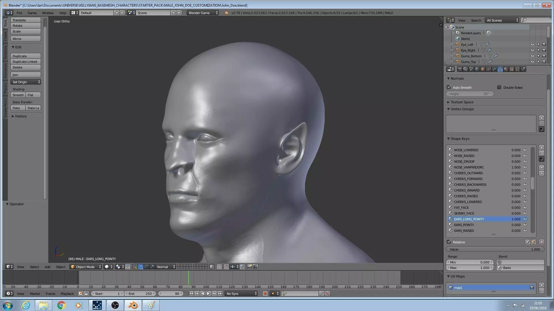 Male John Doe 3D model_0