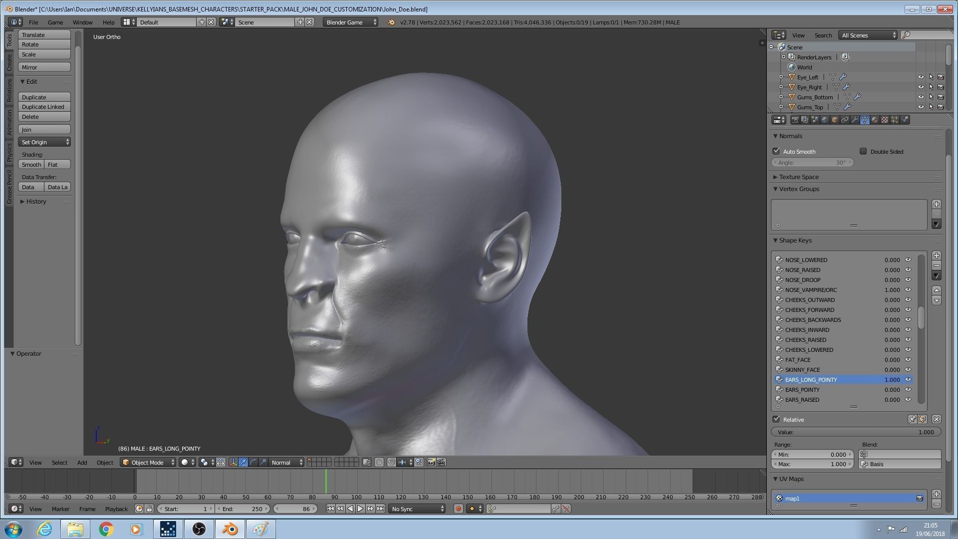 Male John Doe 3D model