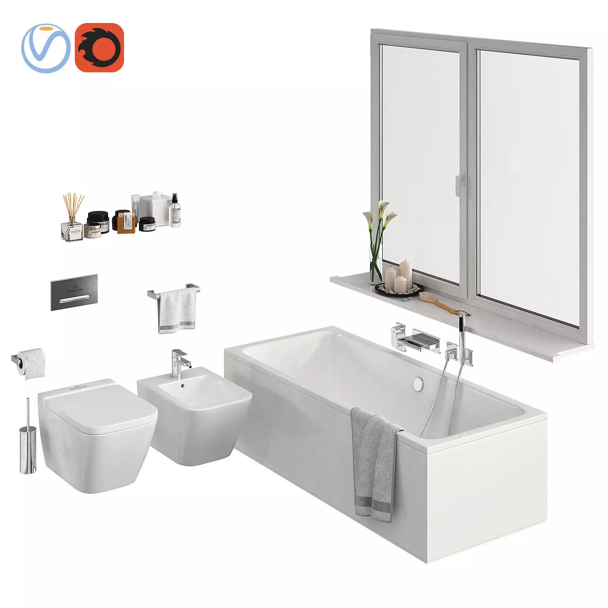 Bathroom Set Part 2 3D model_0